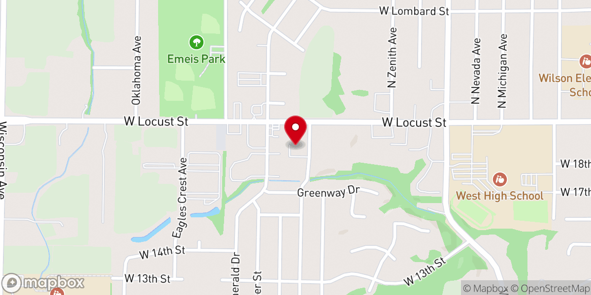 Map showing location of New Hope Presbyterian Church