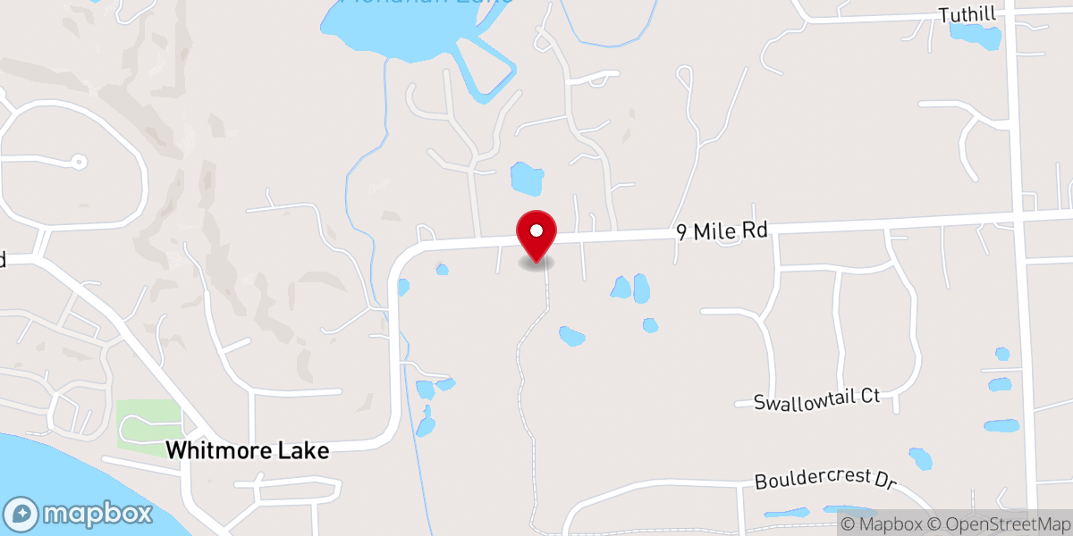 Map showing location of Fellowship Baptist Church