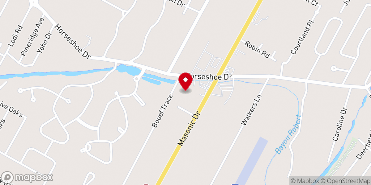 Map showing location of Philadelphia Baptist Church Horseshoe Drive