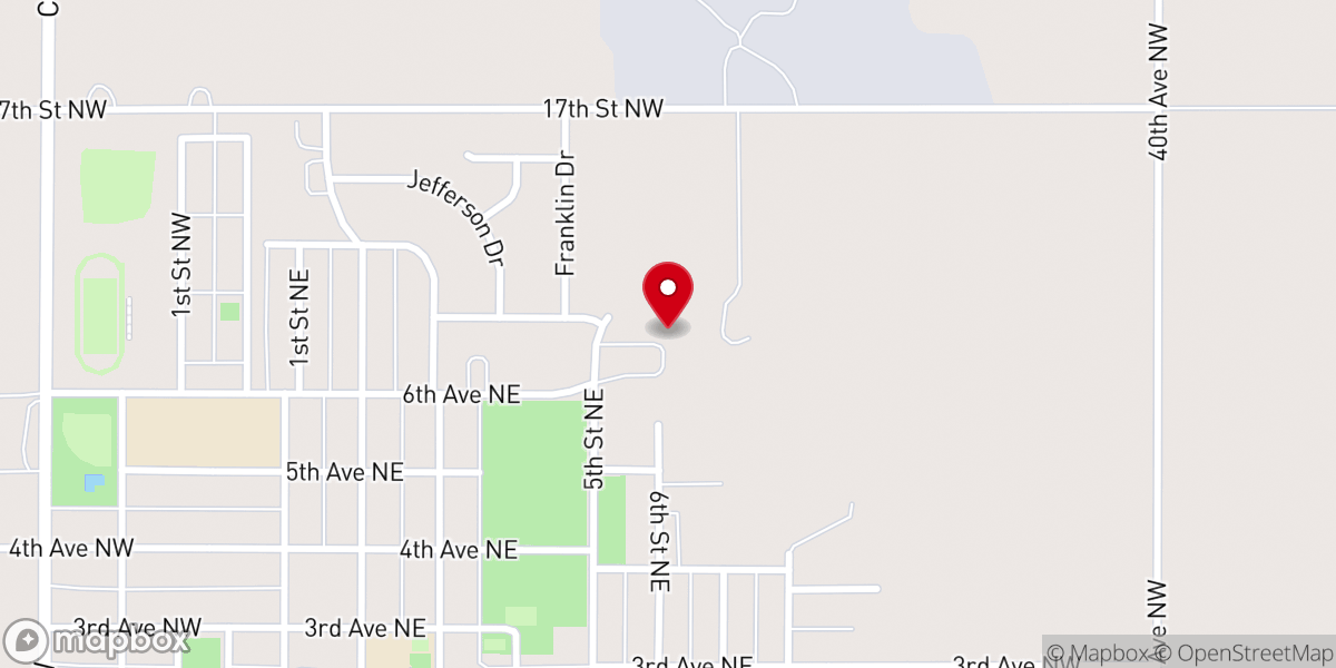 Map showing location of St Paul Lutheran Church