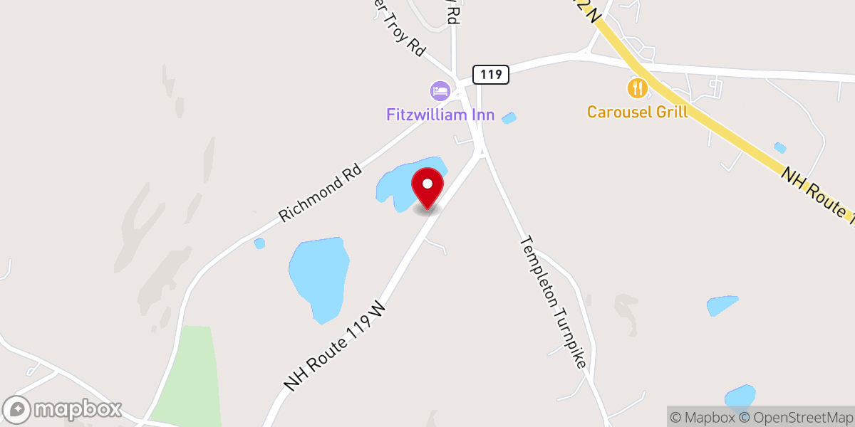 Map showing location of Trinity Baptist Church