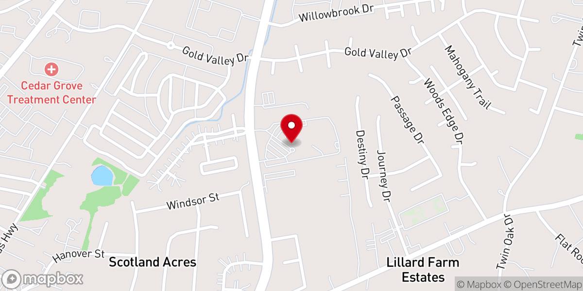 Map showing location of North Boulevard Church of Christ - East Murfreesboro