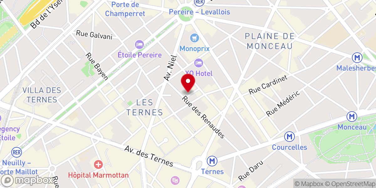 Map showing location of Temple Antoiniste