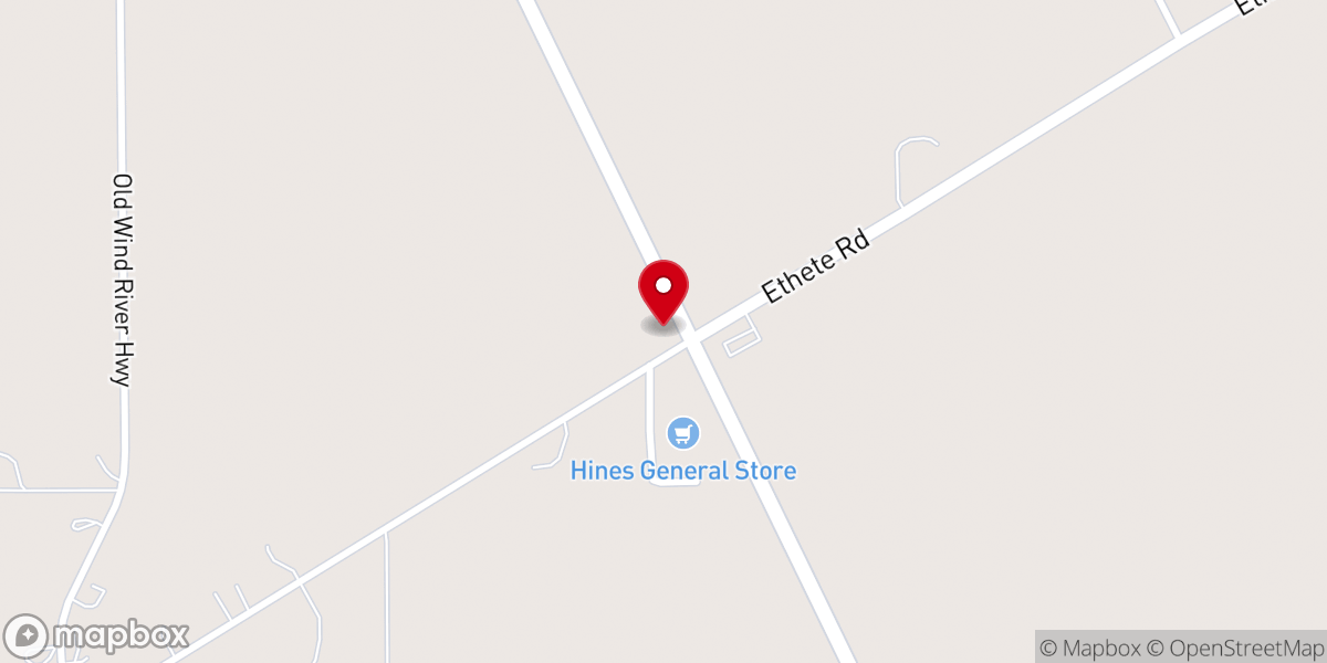 Map showing location of Wind River Lutheran Mission LC-MS