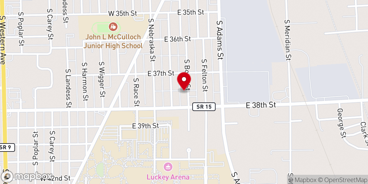 Map showing location of Crossroads Church of Marion