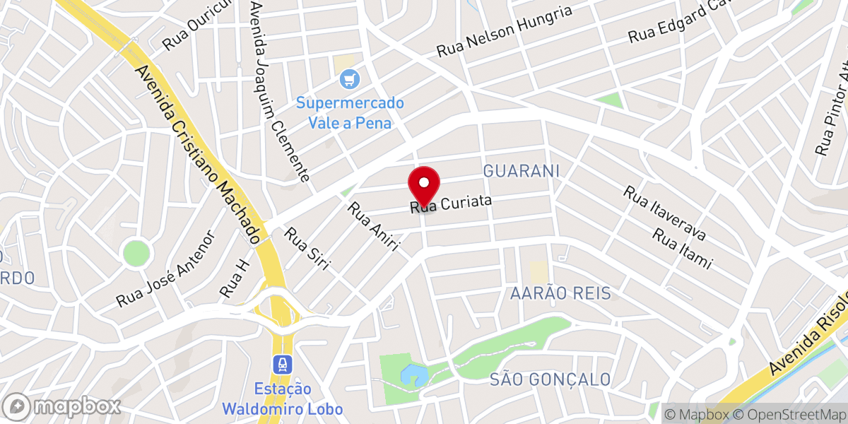 Map showing location of Igreja Batista Monte Sinai
