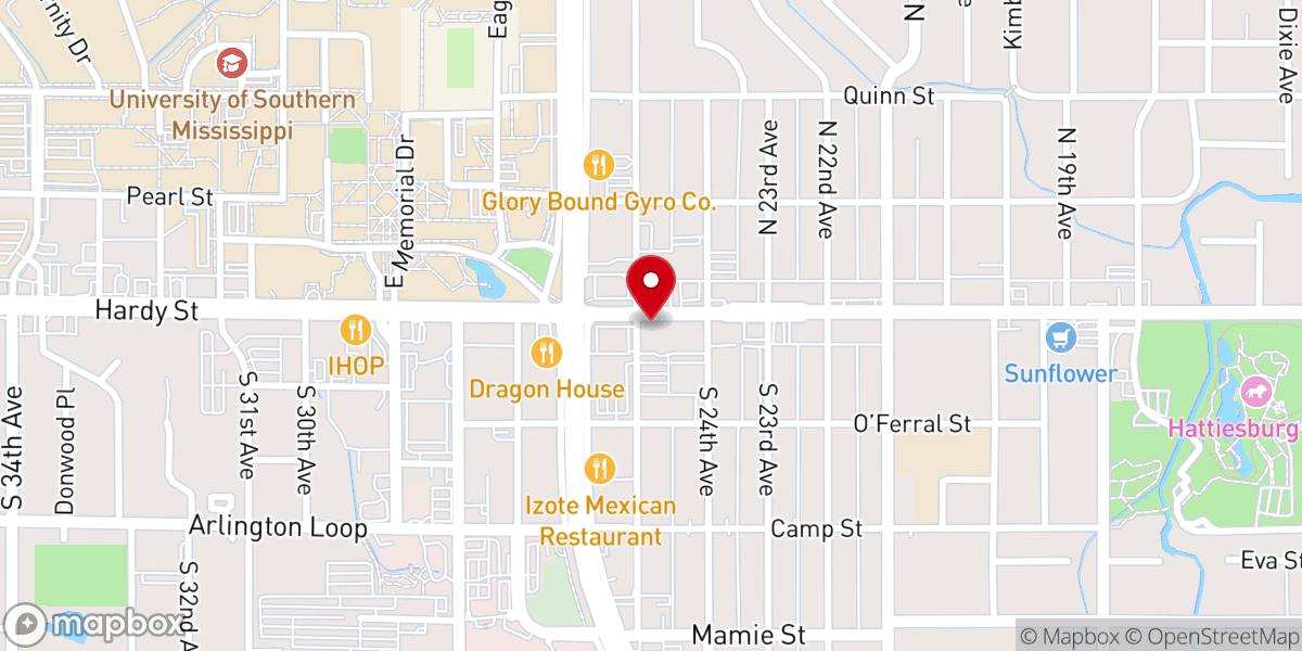 Map showing location of Parkway Heights United Methodist Church