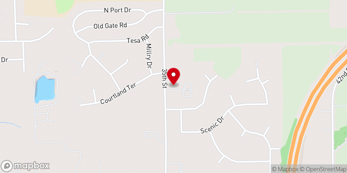 Map showing location of Cathedral Baptist School