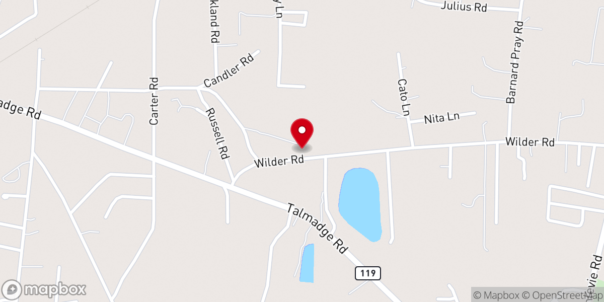 Map showing location of Mount Olive Missionary Bapist Church