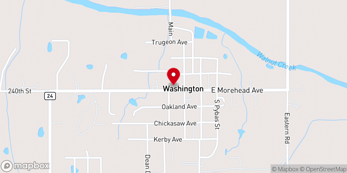 Map showing location of Church of Christ