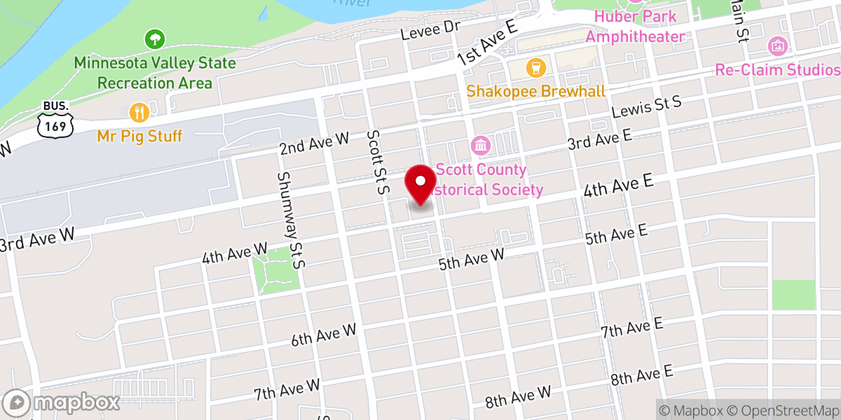 Map showing location of St. Mark's Catholic Church