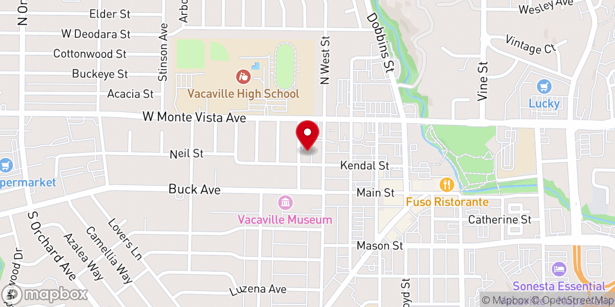 Map showing location of The Iconic Church Vacaville at The Annex