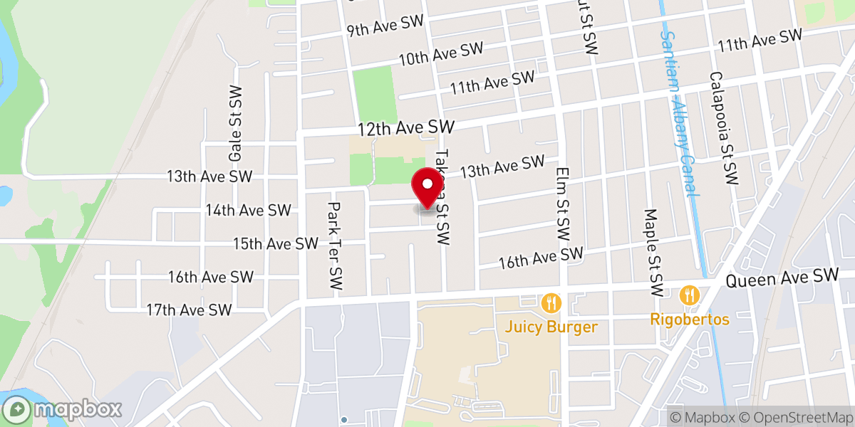 Map showing location of First Church of God