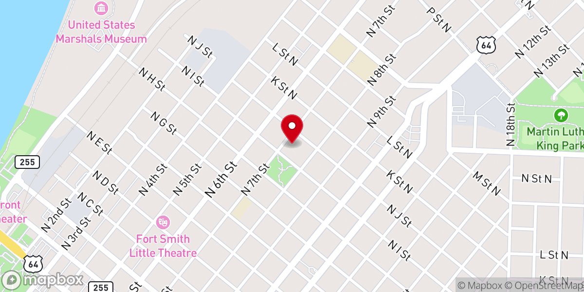 Map showing location of Mt. Zion CME Church