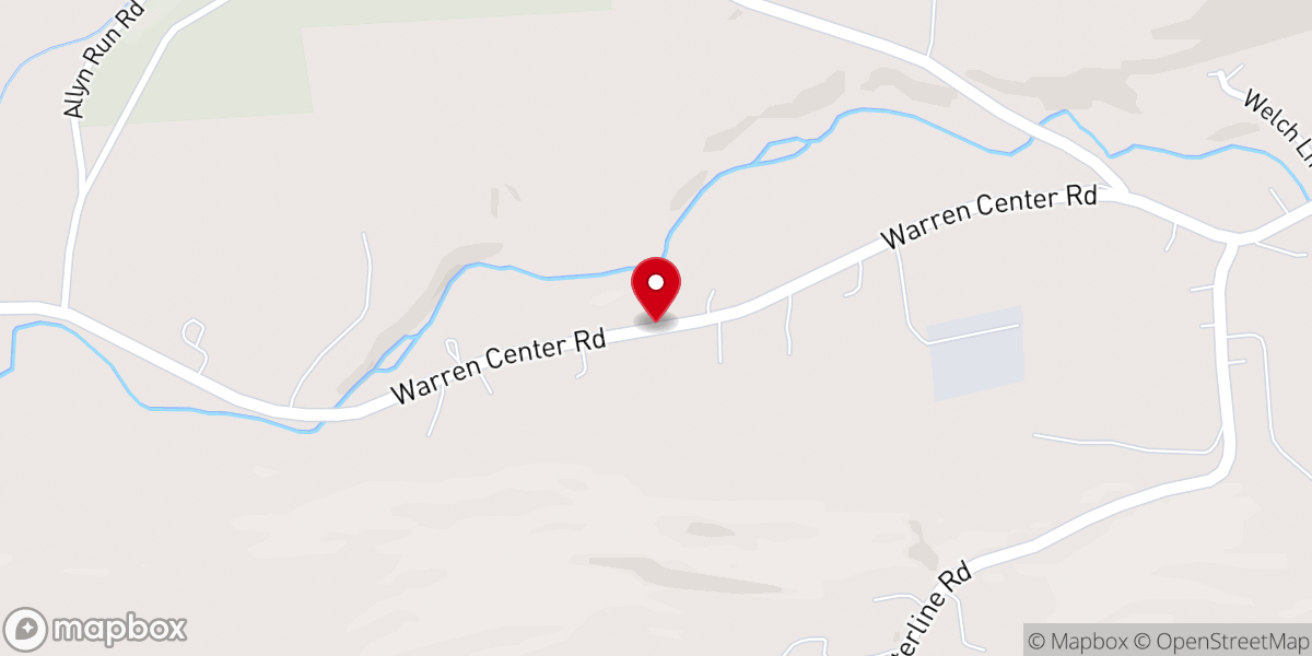 Map showing location of W Warren Congregational Church