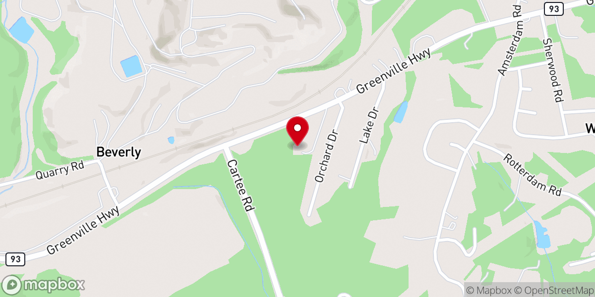 Map showing location of Reunion Church