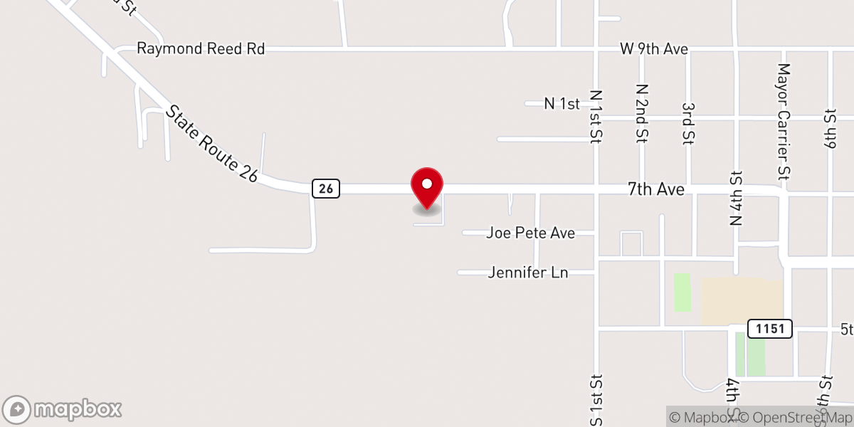 Map showing location of Allen Parish School Board