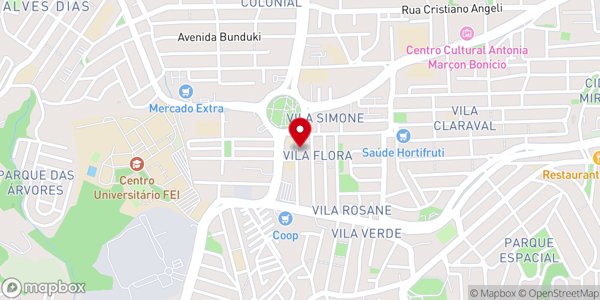Map showing location of Igreja Batista Brilho Celeste