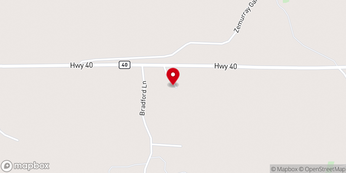 Map showing location of Oak Grove Church of God