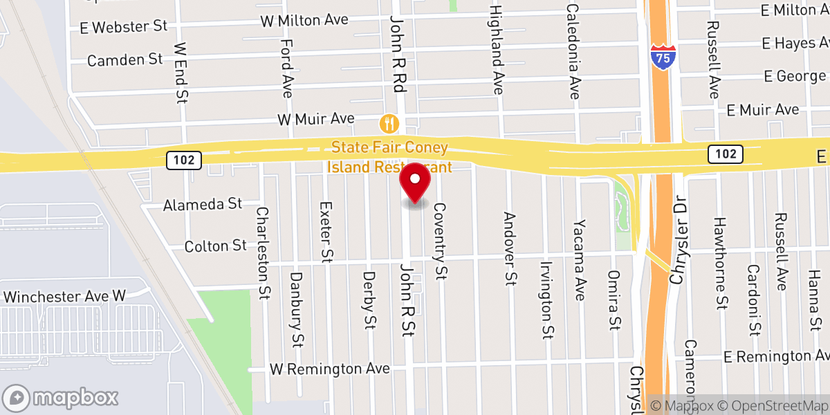 Map showing location of Landmark Church of God in Christ