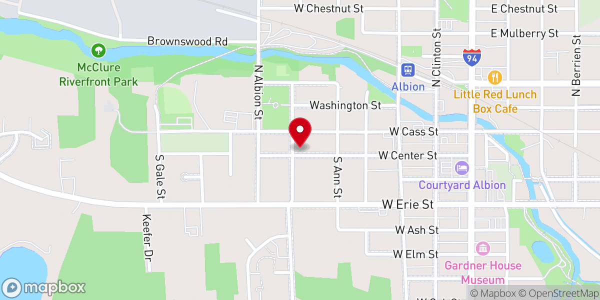 Map showing location of Lewis Chapel Church