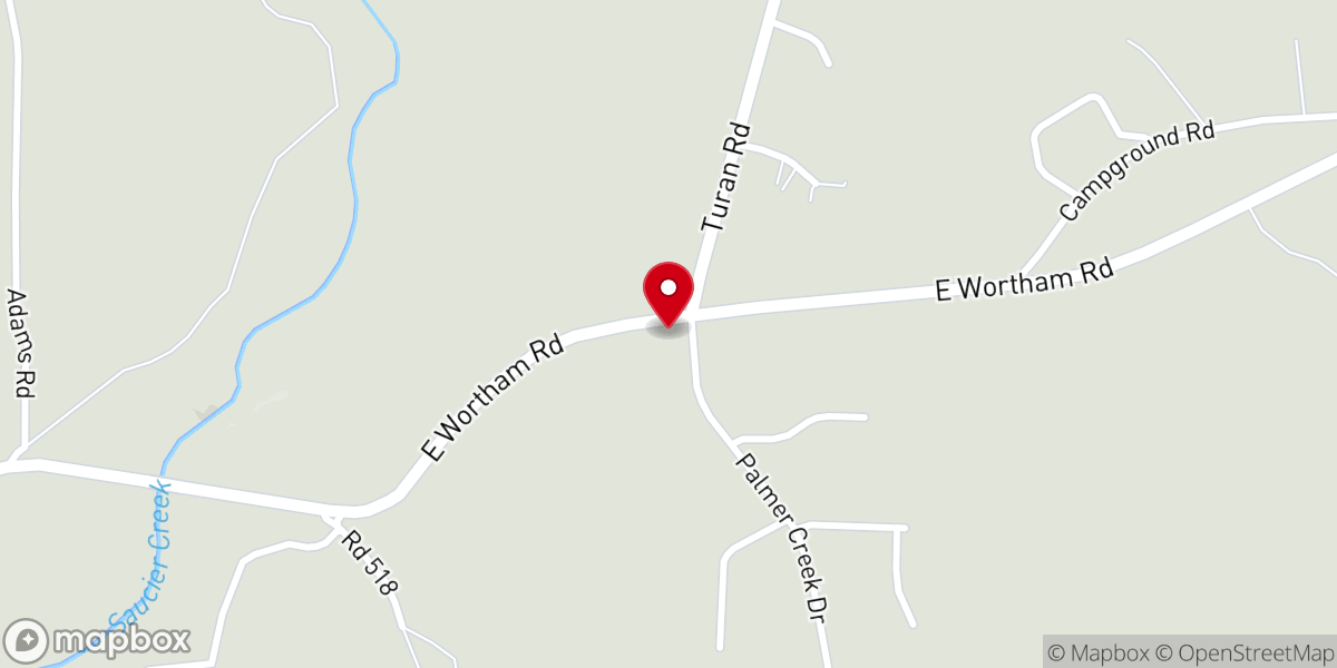 Map showing location of Grace Point Church