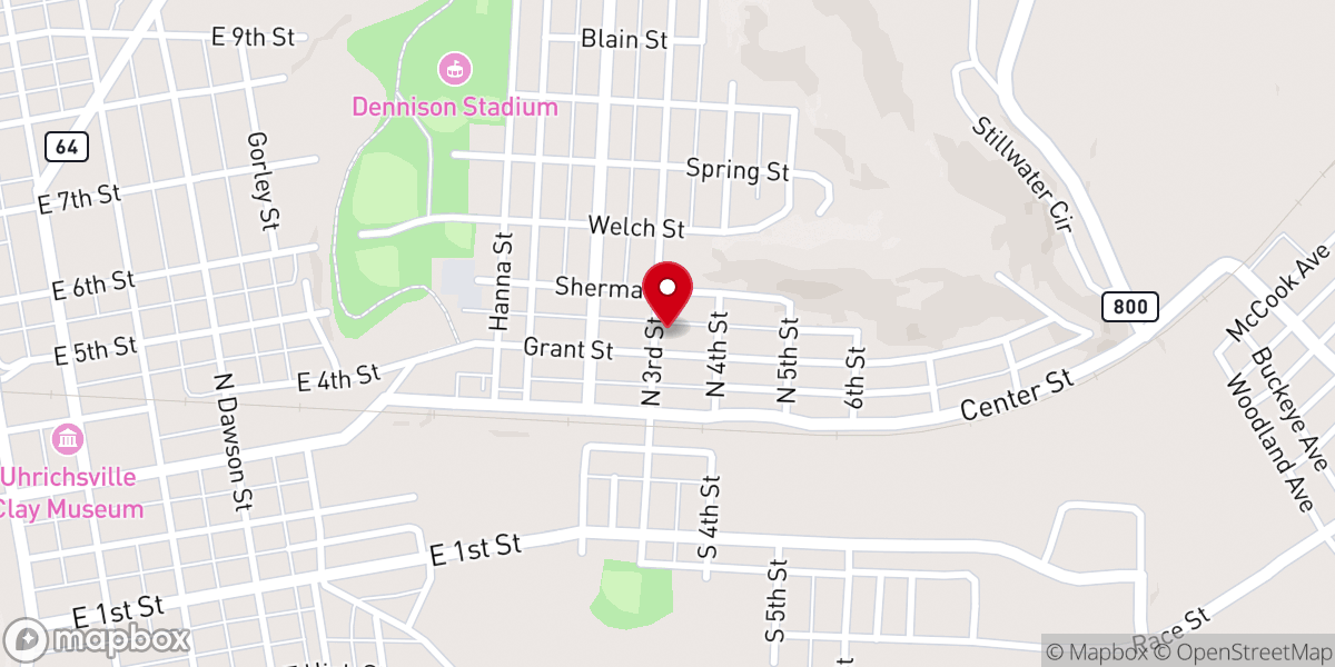 Map showing location of Presbyterian Church Dennison