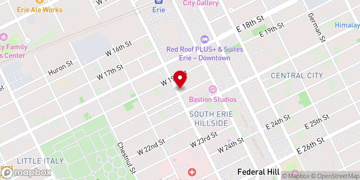 Map showing location of Antioch Missionary Baptist Church