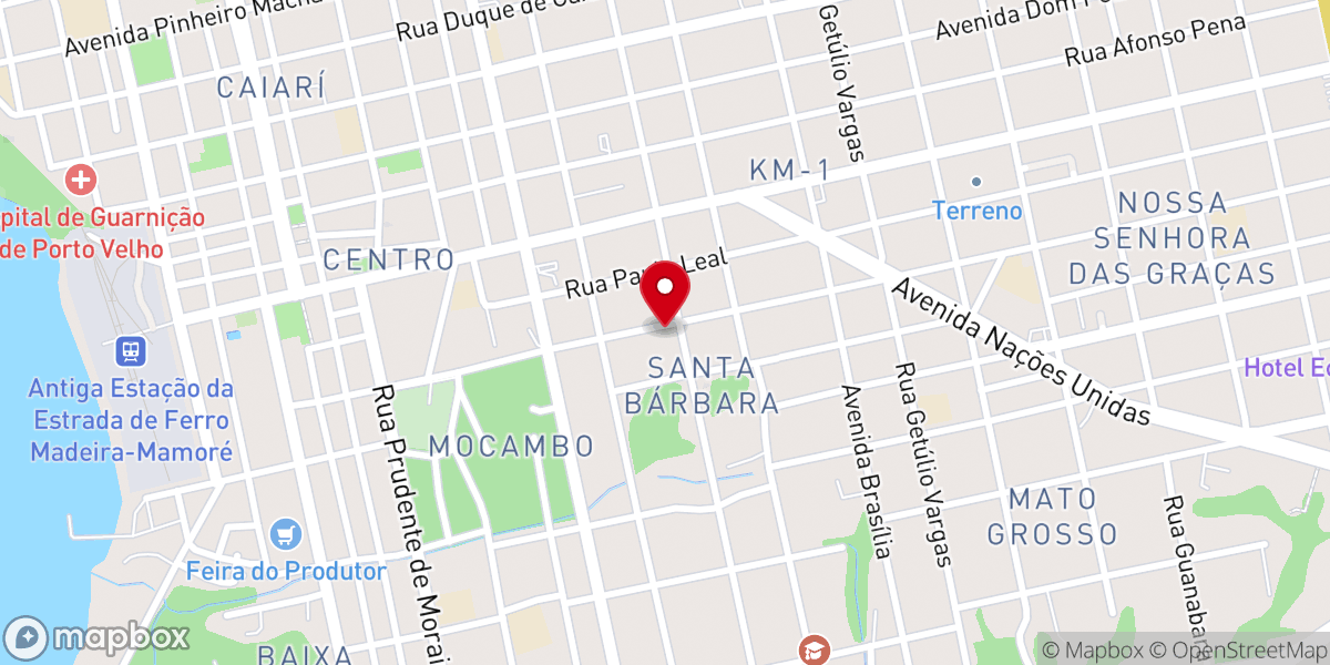Map showing location of 1ª Igreja Presbiteriana do Brasil em Porto Velho