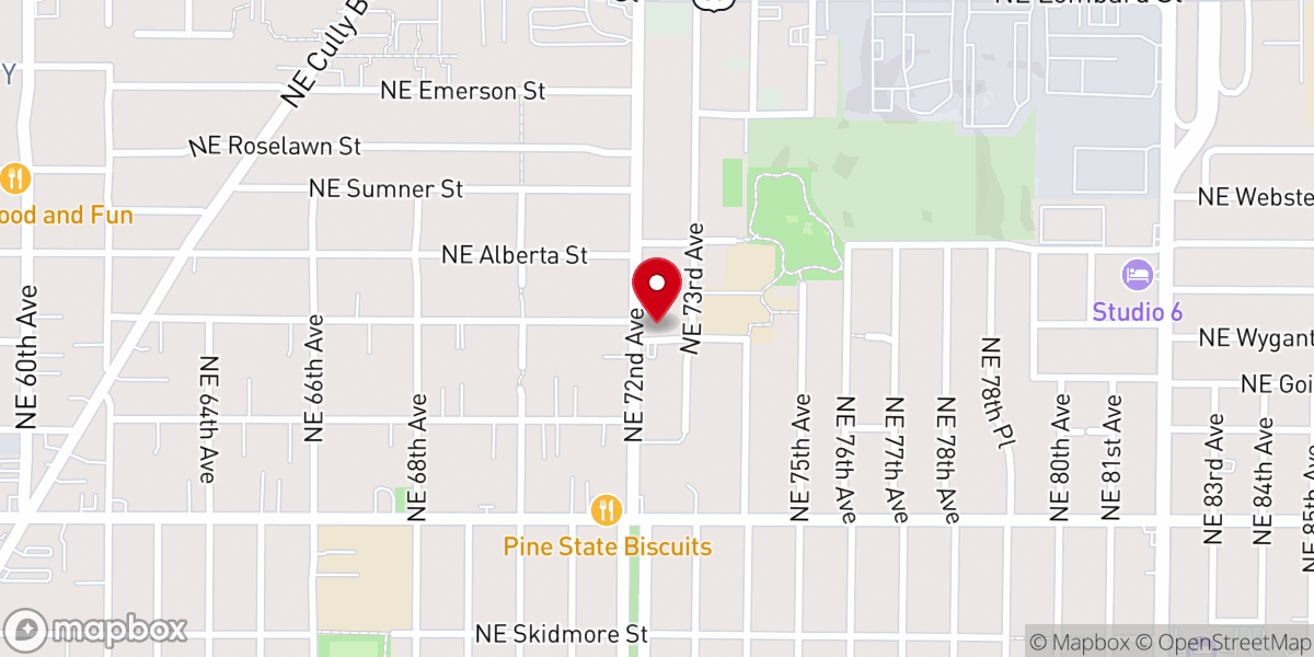 Map showing location of Metropolitan Community Church of Portland