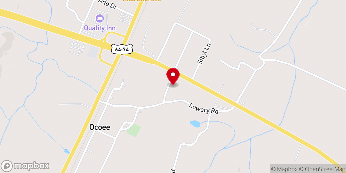 Map showing location of Shiloh Baptist Church