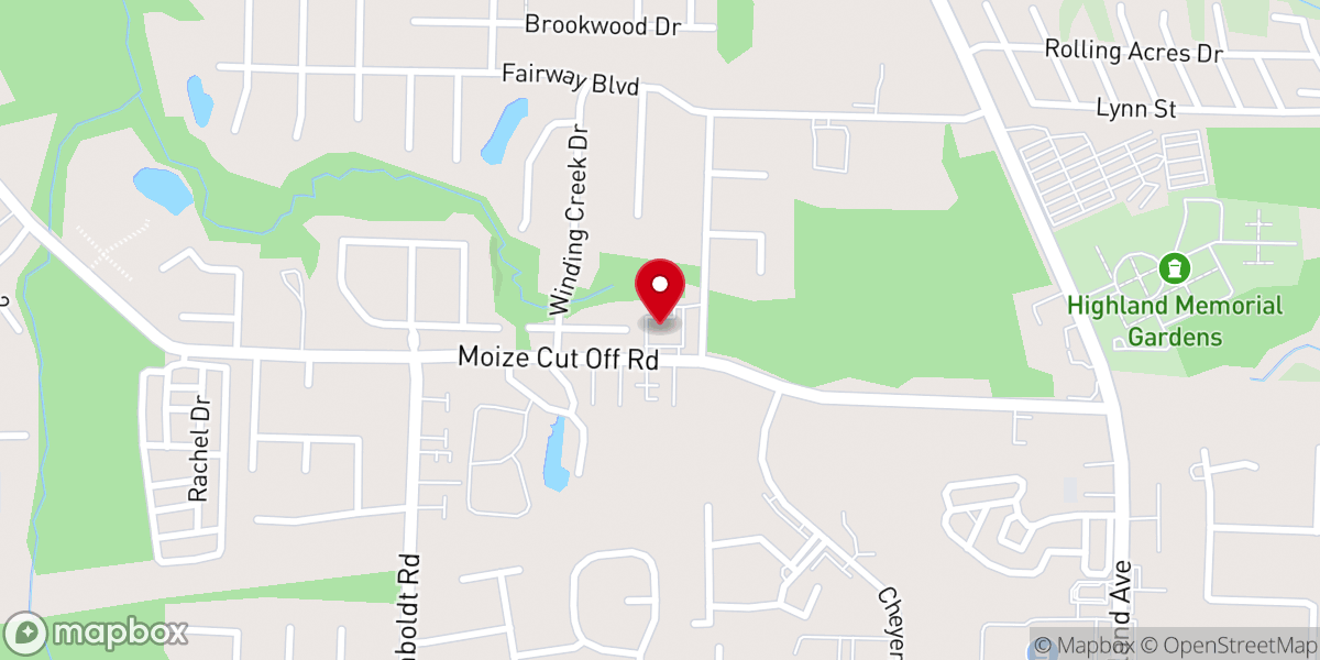 Map showing location of Destiny Church