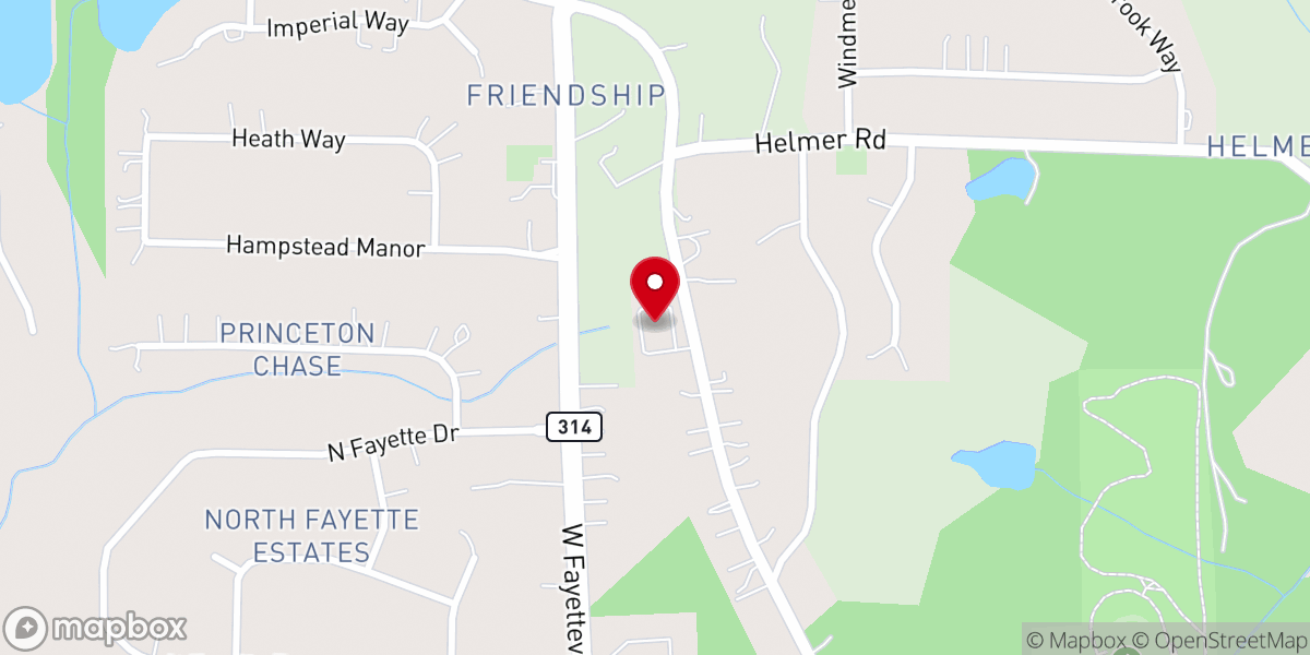 Map showing location of Redemption Fellowship Church