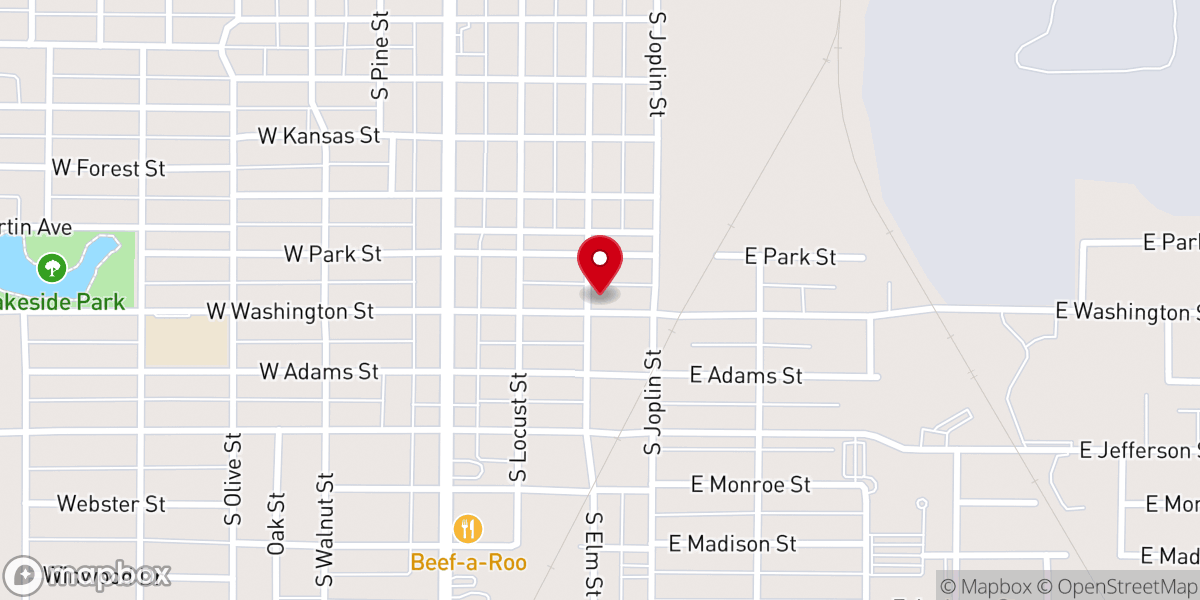 Map showing location of Trinity Baptist Church