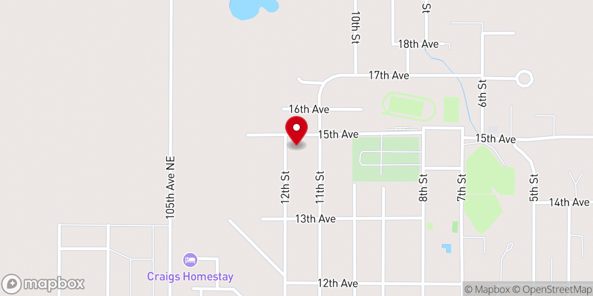 Map showing location of Emmanuel Evangelical Church