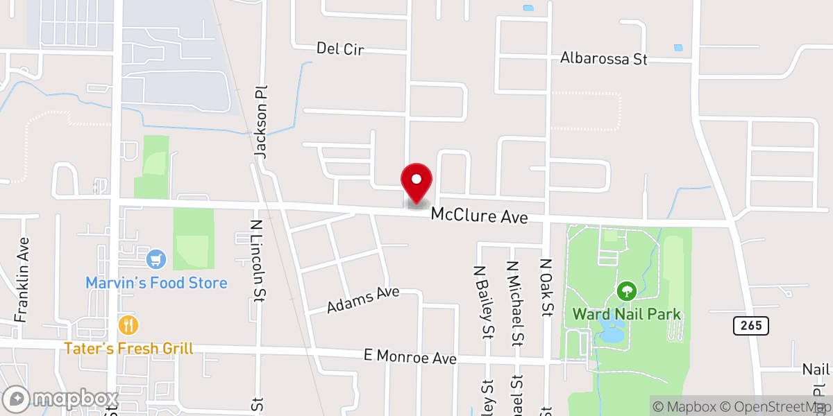 Map showing location of Lowell Bible Church (english)