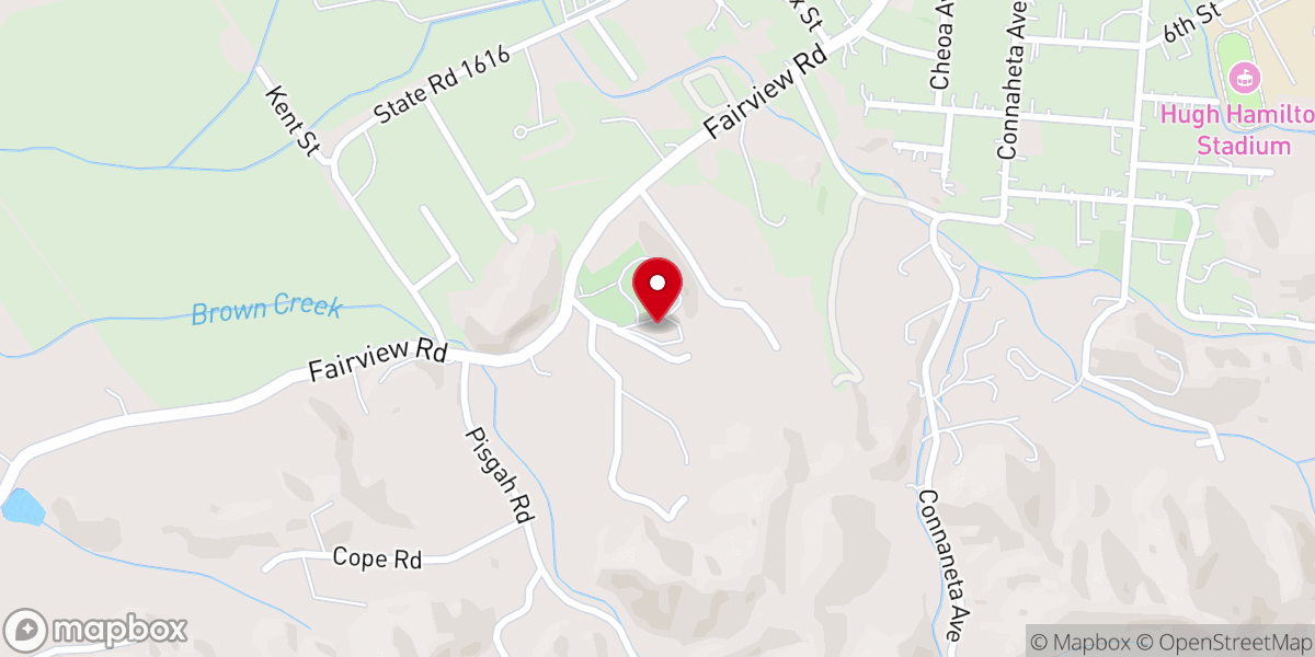 Map showing location of Valley River Church