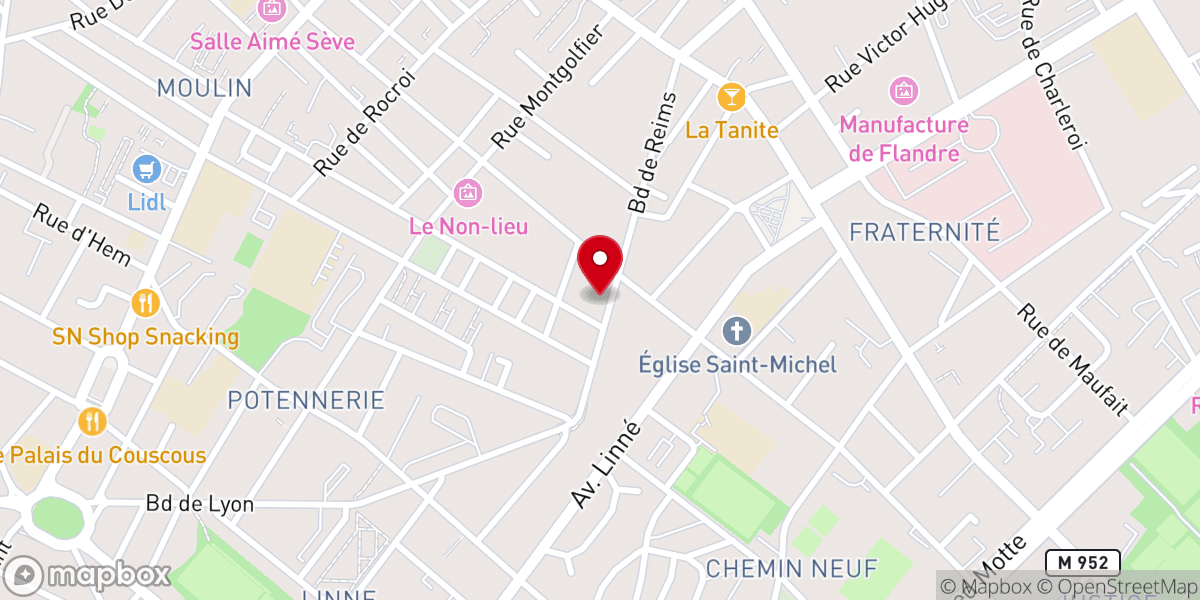 Map showing location of Église Évangélique Lumière Des Nations