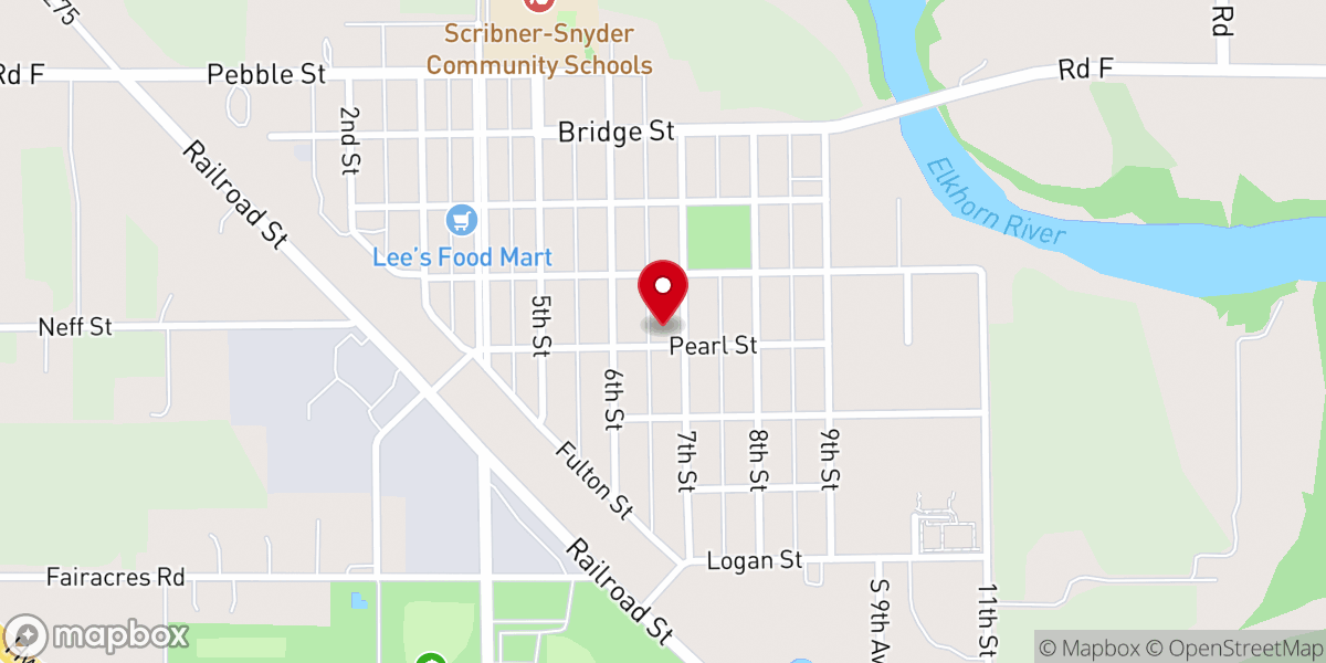 Map showing location of United Evangelical Lutheran
