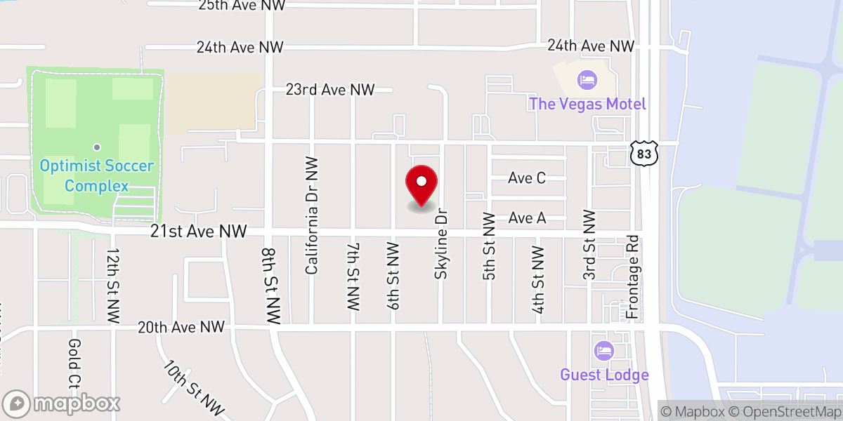 Map showing location of Grace Lutheran Church