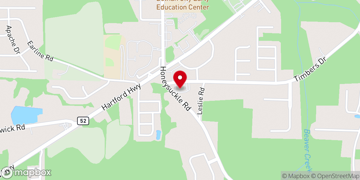 Map showing location of Timbers Drive Church