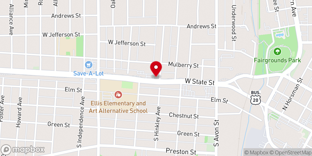 Map showing location of The Word Worship Center