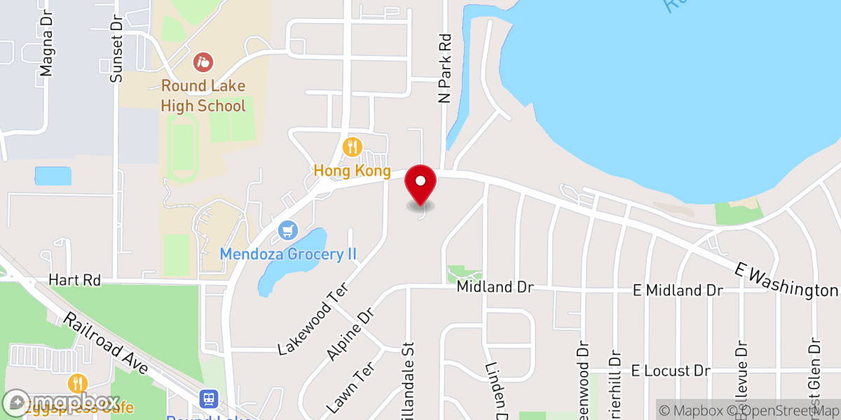 Map showing location of Lake Region Bible Church