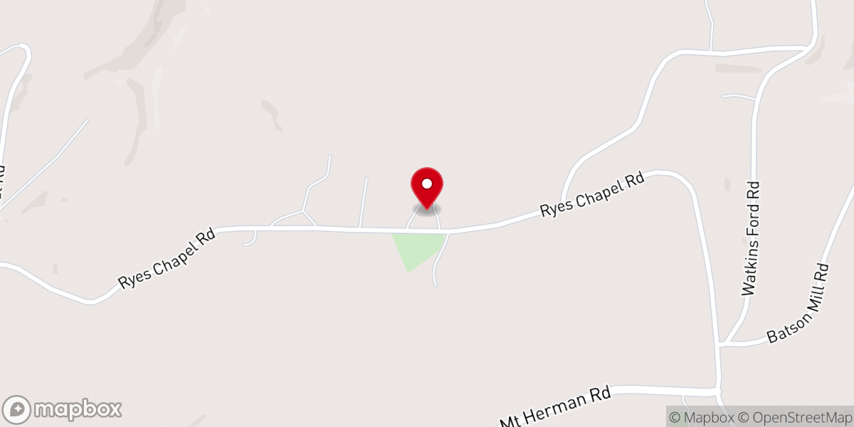 Map showing location of Ryes Chapel