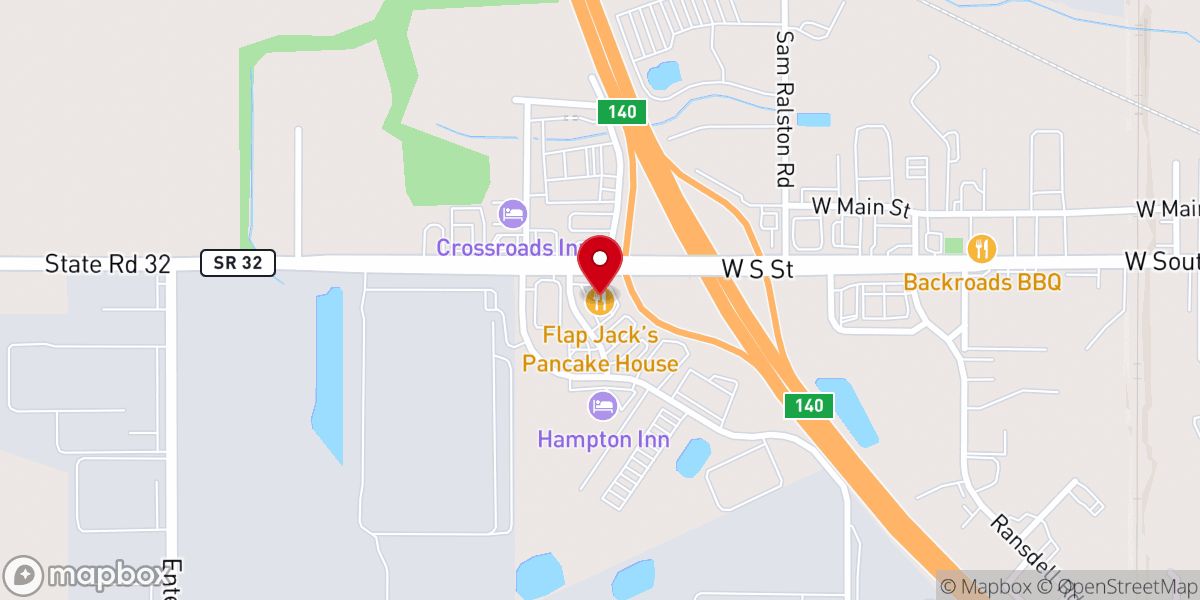 Map showing location of Flap Jacks Pancake House