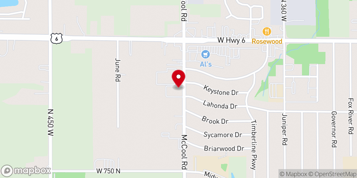 Map showing location of NWI Mens Ministry