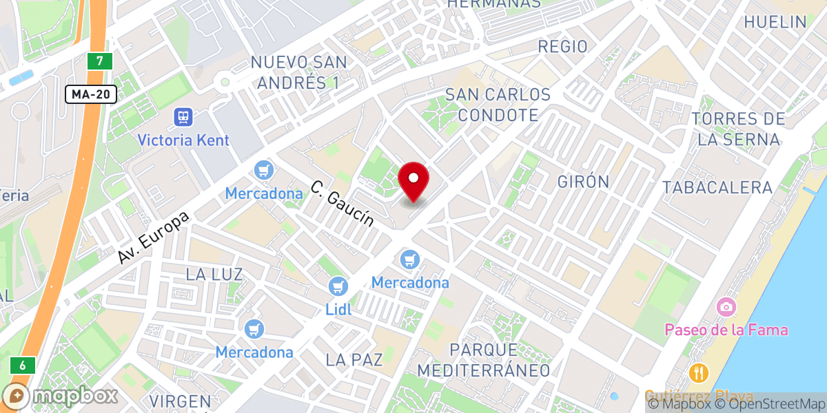 Map showing location of Vida en Conexión Iglesia cristiana
