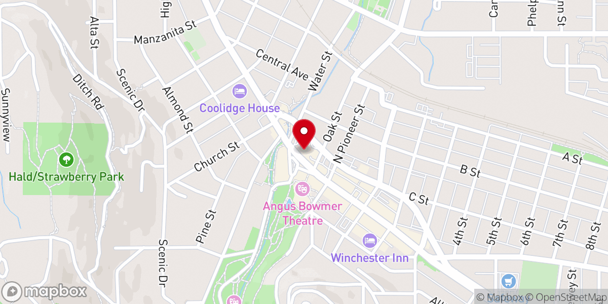 Map showing location of Pacific Rental Properties Ashland