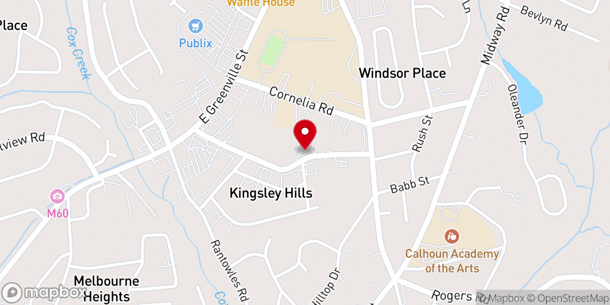 Map showing location of St. Joseph Catholic Church & School
