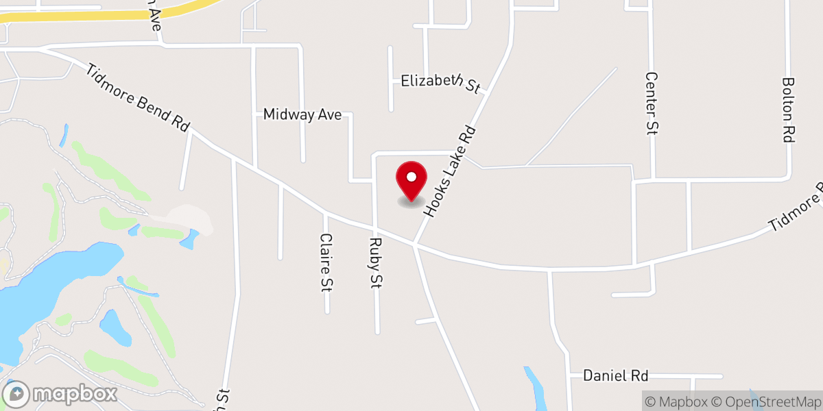 Map showing location of North Gadsden Church of God
